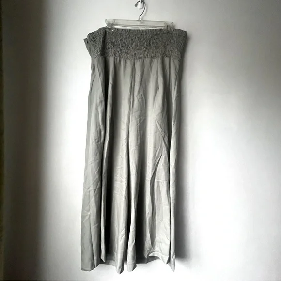 Petal & Pup Jonie Olive Green Strapless Wide Leg Cropped Jumpsuit XL - Picture 9 of 11